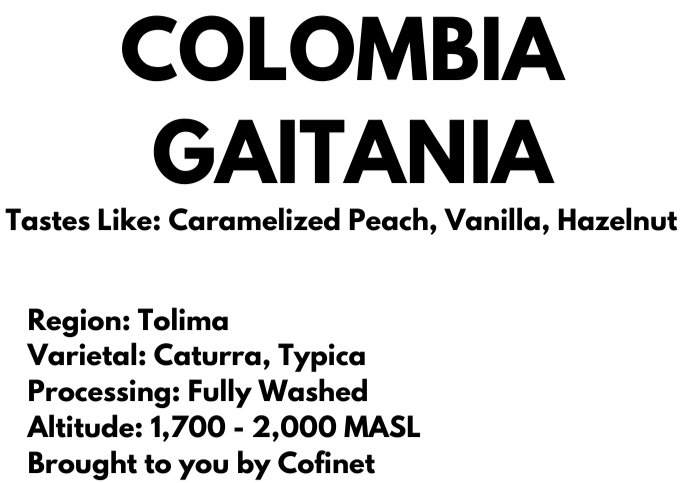 Colombia Gaitania (Espresso) - Shake Coffee SG