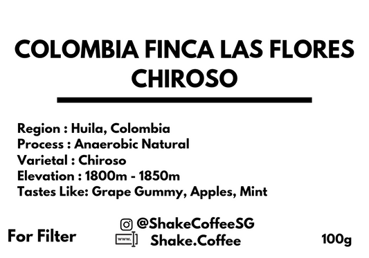 Colombia Finca Las Flores Chiroso Thermal Shock Anaerobic Natural - Shake Coffee SG