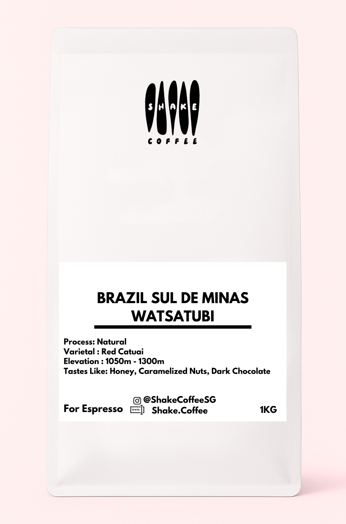 Brazil Sul De Minas Watsatubi (Espresso) - Shake Coffee SG