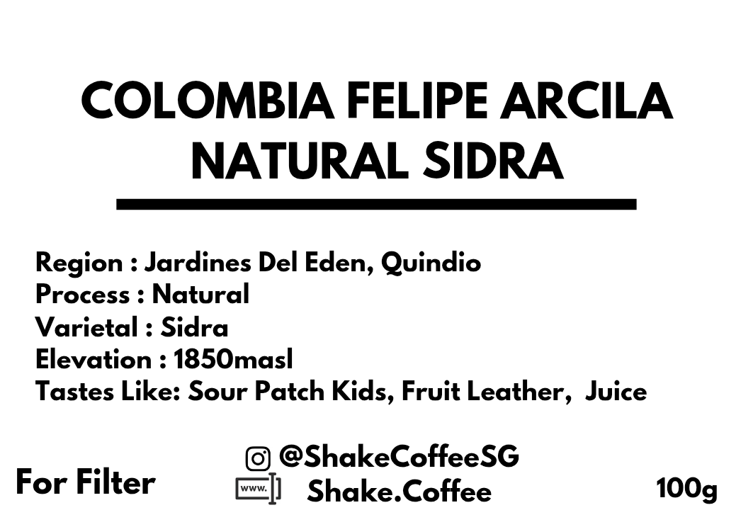 Colombia Felipe Arcila Natural Sidra