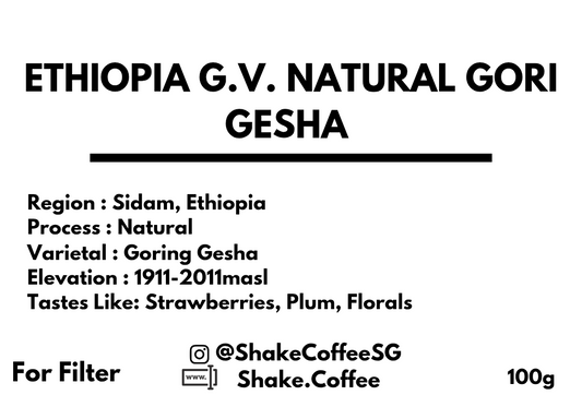 Ethiopia Gesha Village Natural Gori Gesha - Shake Coffee SG