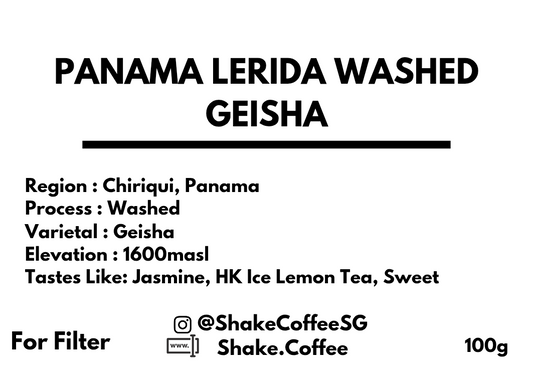 Panama Lerida Estate Washed Geisha - Shake Coffee SG